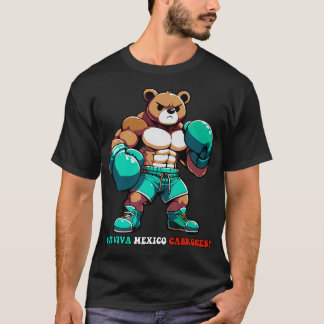 Alvarez Mexicano Boxing Bear Mexican Pride Patriot T-Shirt