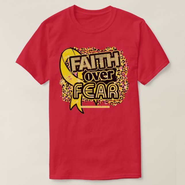 Alveolar Rhabdomyosarcoma Awareness Ribbon Faith O T-Shirt (Design Front)