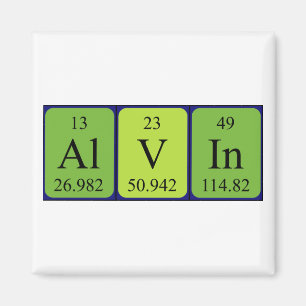 Alvin periodic table name magnet