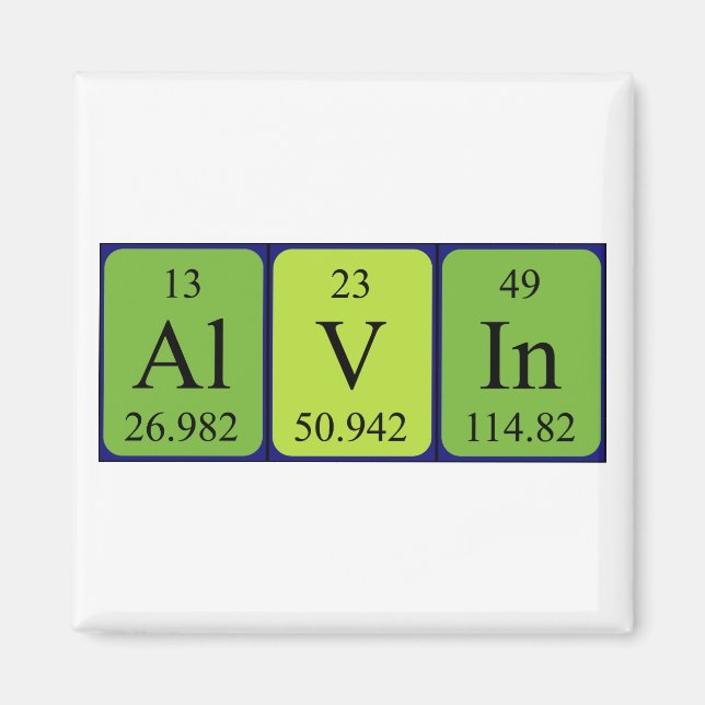 Alvin periodic table name magnet (Front)