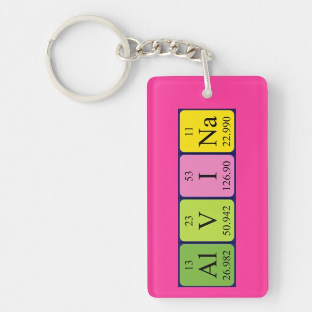 Alvina periodic table name keyring (Front)