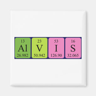Alvis periodic table name magnet
