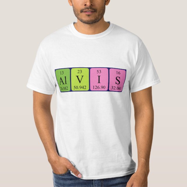 Alvis periodic table name shirt (Front)