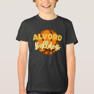 Alvord TX Bulldogs Basketball T-Shirt Tri-Blend Shirt