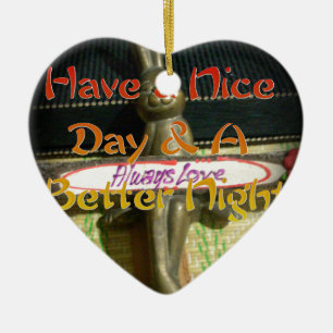 Alwaus Love Hakuna Matata Have a nice day and a Be Ceramic Tree Decoration