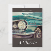 Always a Classic Vintage Car Lover Birthday Card