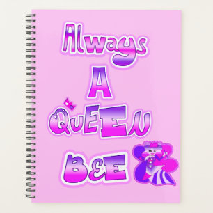 Always a queen bee baby pink spiral photo planner