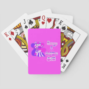 Always a queen bee hot pink playing cards