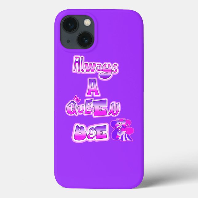 Always a queen bee hot purple Case-Mate iPhone case (Back)