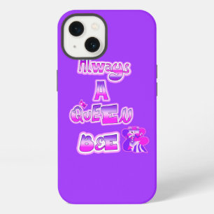 Always a queen bee hot purple iPhone 13 case