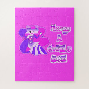 Always a queen bee pink jigsaw puzzle