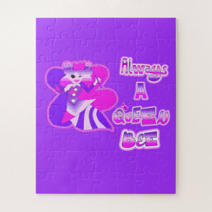 Always a queen bee purple jigsaw puzzle