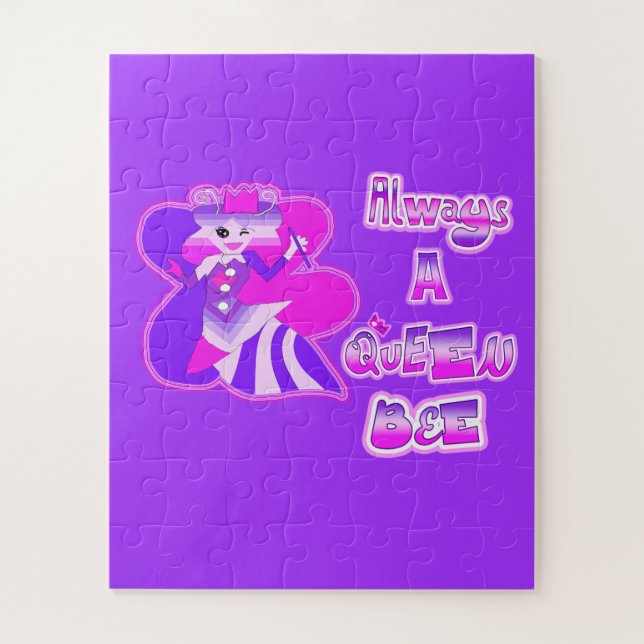 Always a queen bee purple jigsaw puzzle (Vertical)
