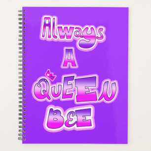 Always a queen bee purple spiral photo planner