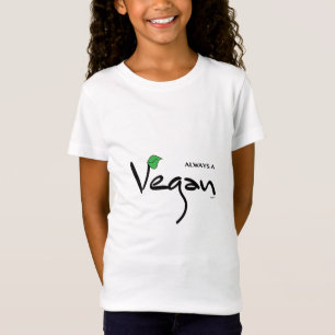 Always A Vegan with Green Leaf T-Shirt