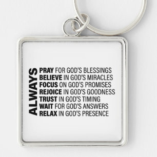Always Aesthetic Christian Quotes God Art Gospel Key Ring