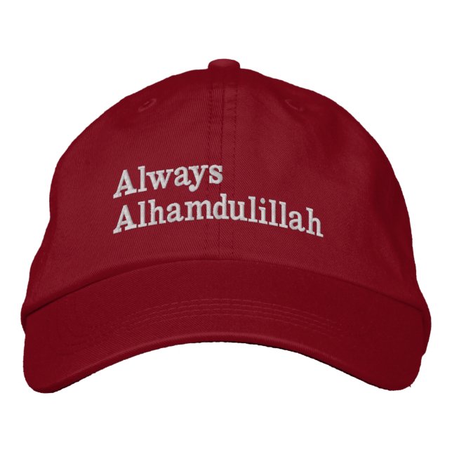 Always Alhamdulillah Red Cap (Front)