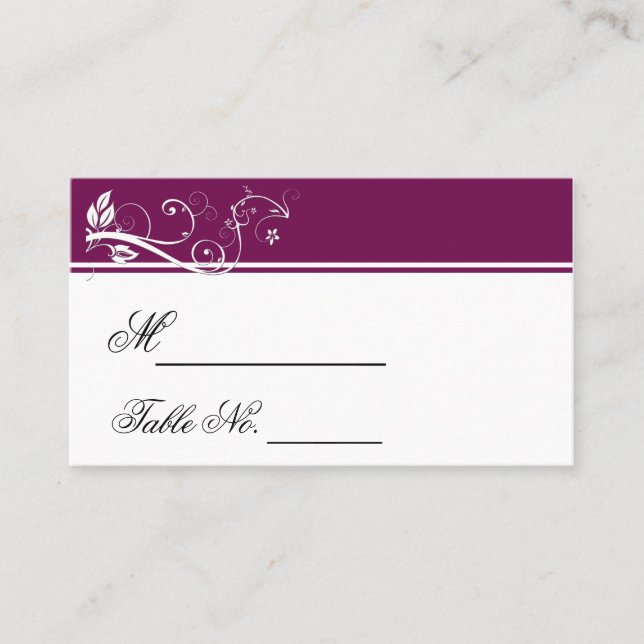 Always and Forever Amethyst Wedding Place Card (Front)