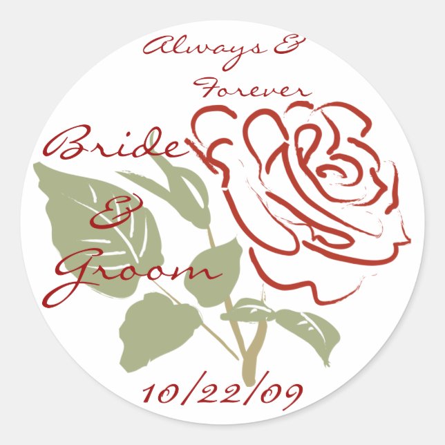 Always and Forever Classic Round Sticker (Front)