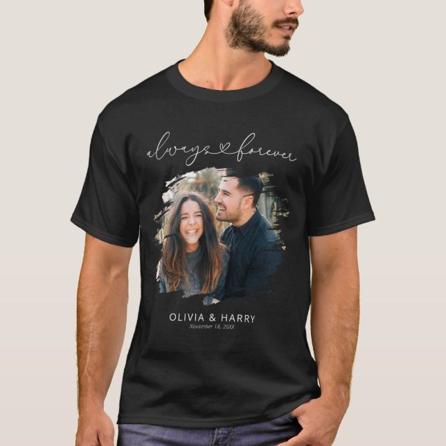 Always And Forever Couple Photo  T-Shirt (Front)