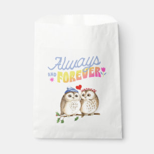 Always And Forever Cute Owls in Love Favour Bags