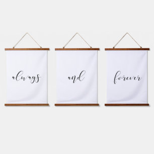 Always and Forever elegant above bed Hanging Tapestry