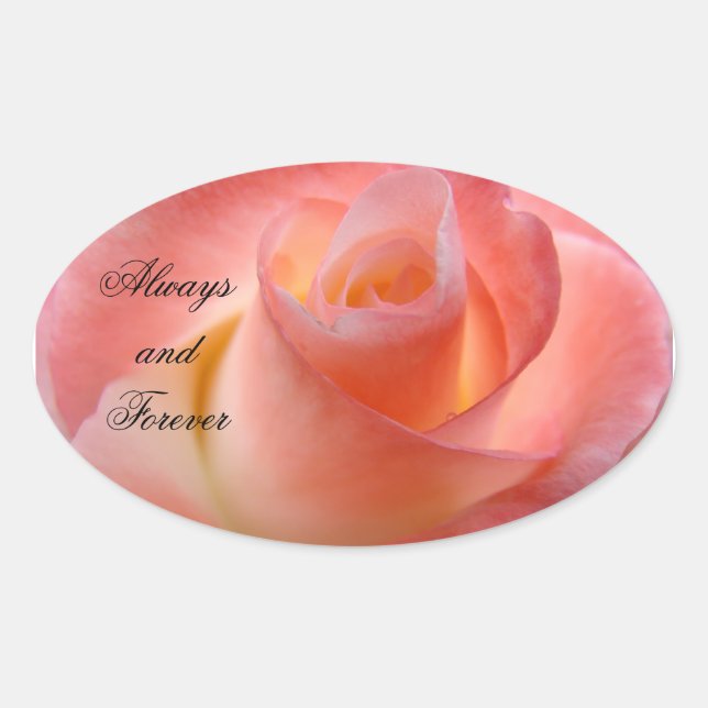 Always and Forever envelope seals Pink Rose Love (Front)
