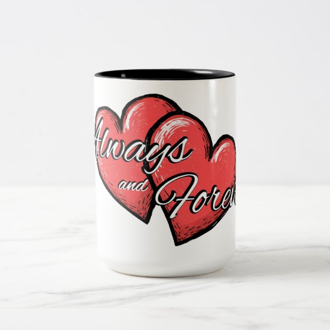 "Always and Forever" Heart Mug (Center)
