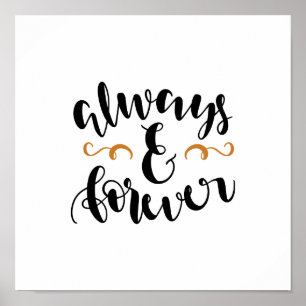 Always and forever - love wall art quote