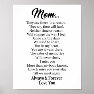 Always and Forever Love You Mum Poster