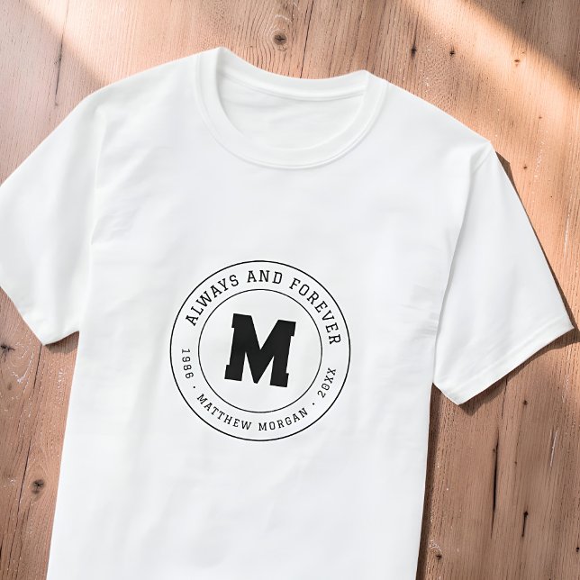 Always and Forever Memorial Monogram T-Shirt (Creator Uploaded)