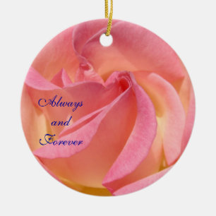 Always and Forever Ornaments Rose His Her Name