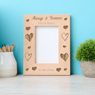 Always and Forever Personalised Romantic Etched Frames