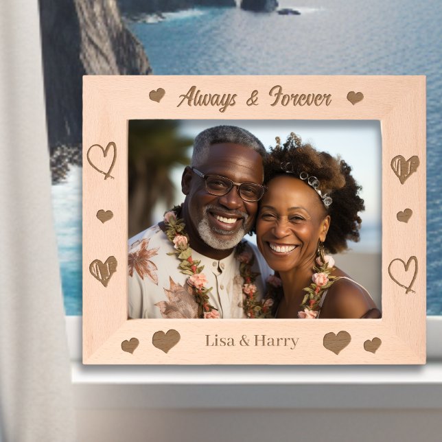 Always and Forever Personalised Romantic Etched Frames (Creator Uploaded)