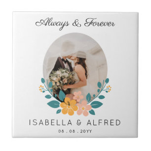 Always and Forever Personalised Wedding Tile