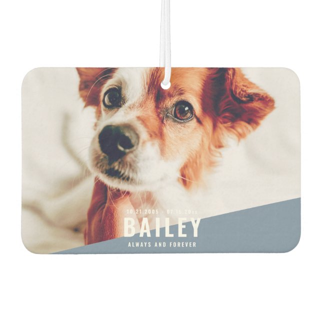 Always and Forever Pet Memorial Modern Photo Car Air Freshener (Front)