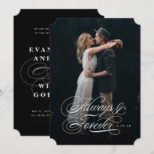 Always and Forever Photo Wedding Invitation
