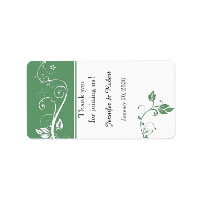 Always and Forever Sage Wedding Lip Balm Label (Front)