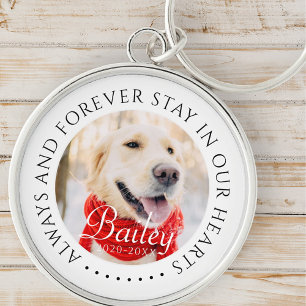 Always and Forever Stay In Our Hearts Pet Memorial Key Ring