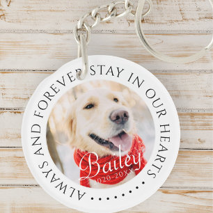 Always and Forever Stay In Our Hearts Pet Memorial Key Ring
