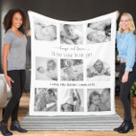 Always and Forever Your Little Girl Photo Collage Fleece Blanket<br><div class="desc">A beautiful way to tell your dad how much you love him, this gift was inspired by my love for my own father. A nine photo collage featuring gorgeous hand lettered script and delicate modern serif typography. The placeholder photos have a black and white filter applied, so all your photos...</div>
