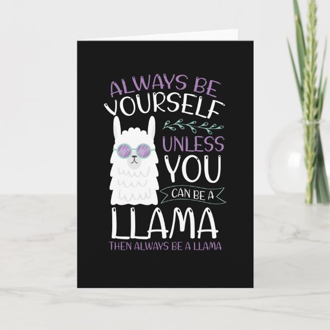 Always be a llama card (Front)