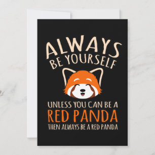 Always Be A Red Panda Cute Pet Animal Pandas Lover Thank You Card
