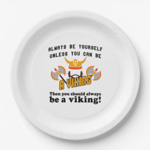 Always be a Viking Paper Plate