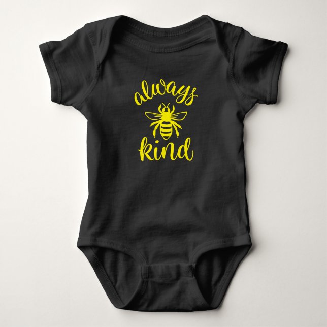 Always Be Kind with Bee Baby Bodysuit (Front)