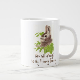 Always be my Hunny Quote Bunny Rabbit, Large Coffee Mug