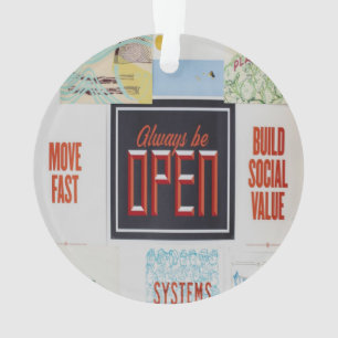 Always be Open, Motivational Inspirational Ornament