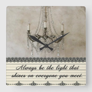 Always be the Light Square Wall Clock