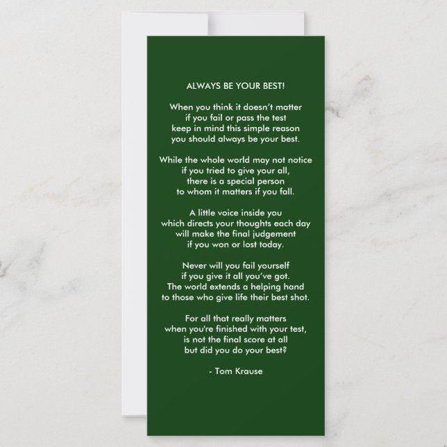 Always Be Your Best! (Front)