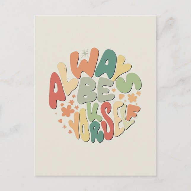 Always Be Yourself - Autumn Inspirational Postcard (Front)